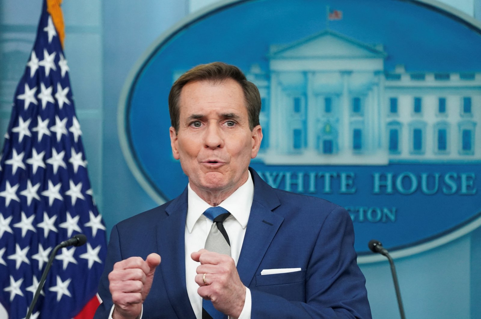 National security spokesperson John Kirby answers a question during a press briefing at the White House in Washington, U.S., Jan.17, 2024. (Reuters Photo)