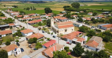 An aerial view of Poros stork village, Feres, Alexandroupoli, Greece. (Getty Images Photo)