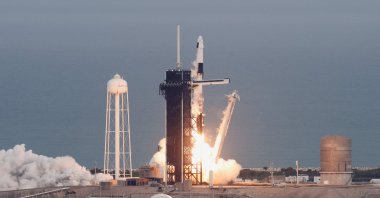 Axiom Mission 3 launches to the International Space Station with crew members Michael Lopez-Alegria of the U.S./Spain, Pilot Walter Villadei of Italy, Mission Specialist Col. Alper Gezeravcı of Türkiye, and ESA (European Space Agency) project astronaut Marcus Wandt of Sweden, Cape Canaveral, Florida, U.S. Jan. 18, 2024. (Reuters Photo)