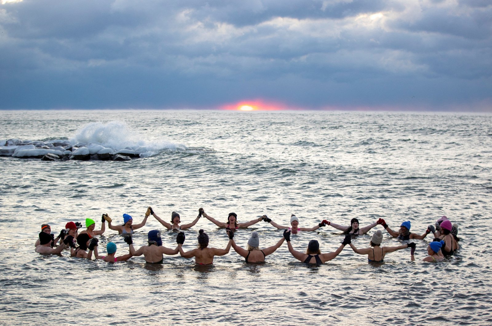 Toronto women reenergize with brisk dip in frigid lake