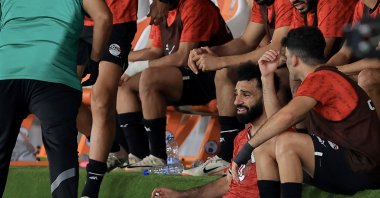 Egypt&#039;s Mohamed Salah cries after being injured during the AFCON match against Ghana, Abidjan, Ivory Coast, Jan. 18, 2024. (AA Photo)