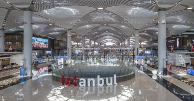 A signboard reading "Istanbul" is seen at Istanbul Airport, Istanbul, Türkiye, Jan. 4, 2024. (DHA Photo)