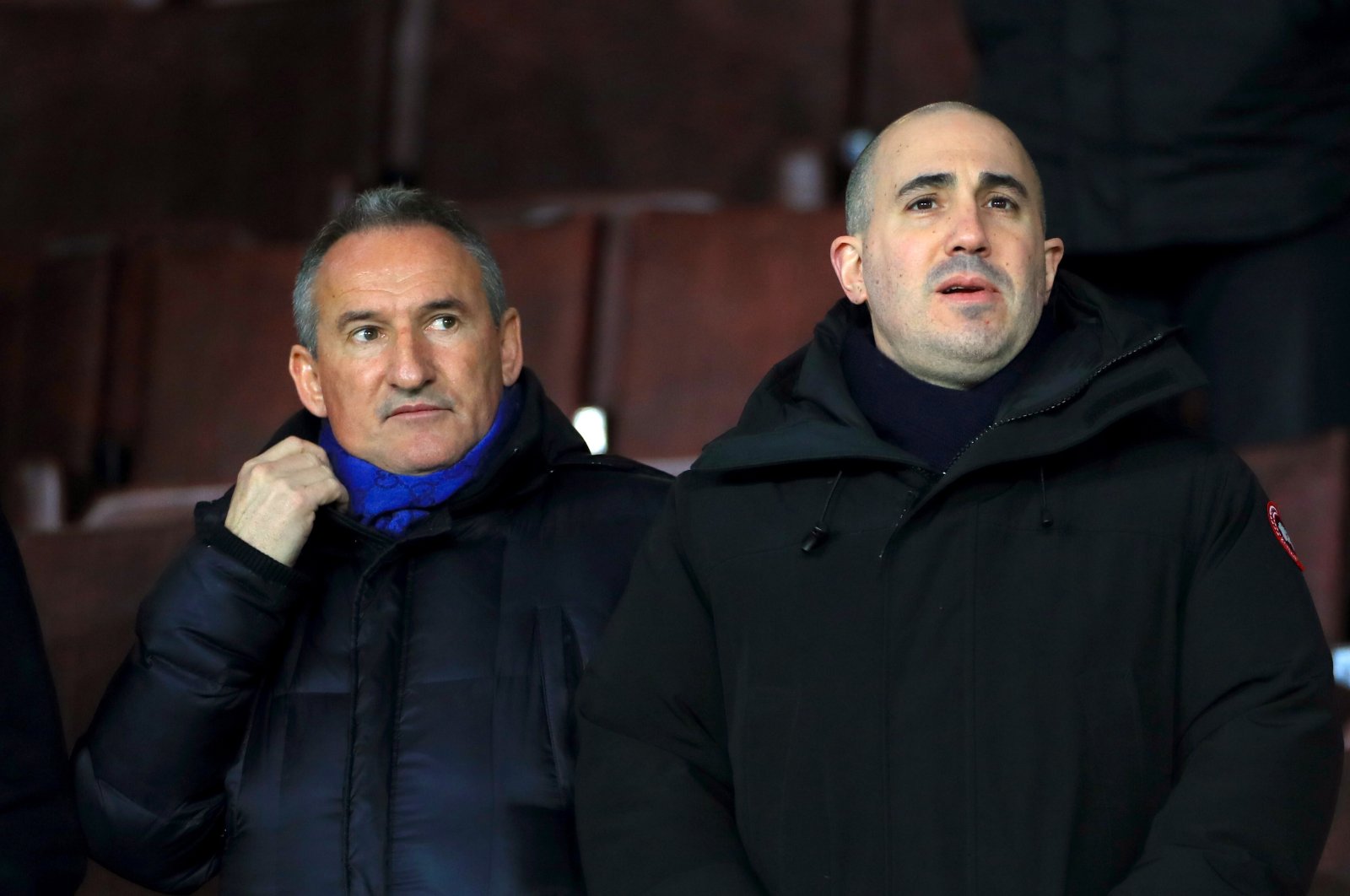 Former Manchester City CEO Omar Berrada (R) looks on during the EPL match between Manchester City and Sheffield United at the Bramall Lane Stadium, Sheffield, U.K., Jan. 21, 2020. (Getty Images Photo).