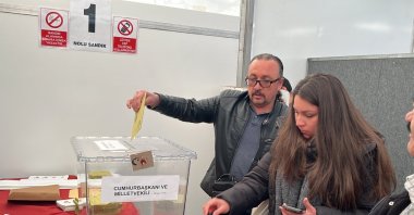 People cast their vote at a polling station, in Cologne, Germany, April 27, 2023. (AA Photo)