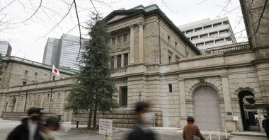 People pass by the head office of the Bank of Japan in Tokyo, Japan, Feb. 14, 2023. (Reuters Photo)
