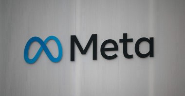 The logo of Meta, the U.S. company that owns and operates Facebook, Instagram, Threads and WhatsApp, Jan. 18, 2024. (AFP Photo)