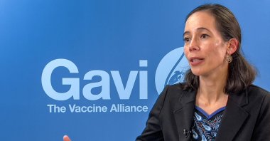 Aurelia Nguyen, chief program officer of the Gavi Vaccine Alliance, gestures during an interview with Agence-France Presse (AFP), Geneva, Switzerland, Jan. 18. 2024. (AFP Photo)