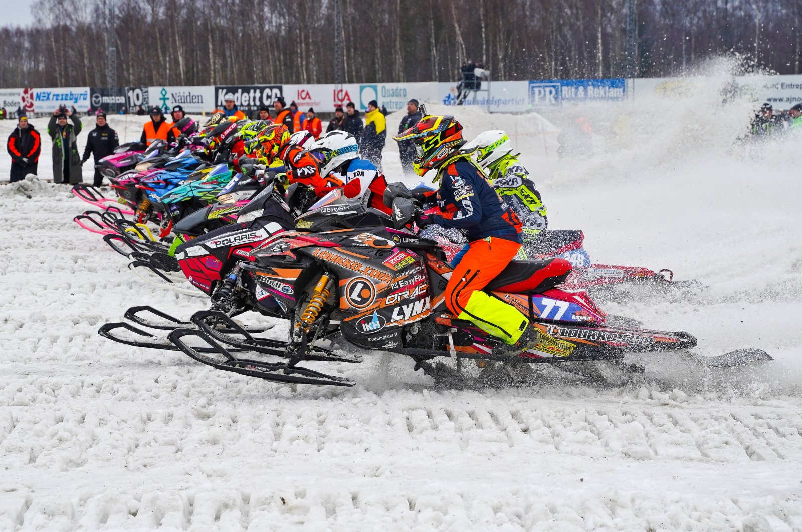 Riders in action during the World Snowmobile Championships, Kayseri, Türkiye, April. 6, 2023. (Courtesy of SNX Türkiye)