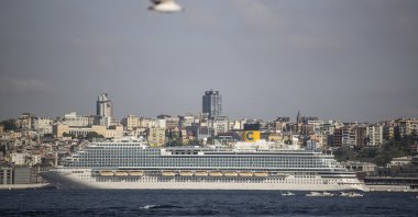 Costa Venezia cruise ship is anchored at Galataport, Istanbul, Türkiye, April 28, 2022. (AA Photo)