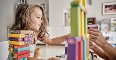 A child is seen playing with blocks, Jan. 30, 2024. (Getty Images)