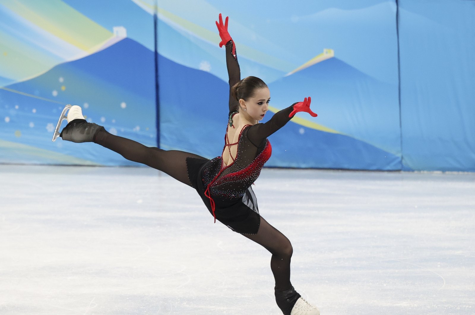 Russian figure skater Kamila Valieva in action during the Beijing Olympics at the Capital Indoor Stadium, Beijing, China, Feb. 17, 2022. (Getty Images Photo)