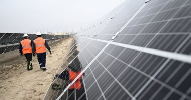 Solar panels are seen in the Karapınar Solar Power Plant (SPP) complex in central Konya province, Türkiye, Jan. 9, 2024. (AA Photo)