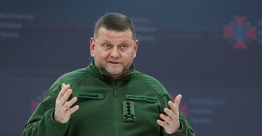 Commander in Chief of the Ukrainian Armed Forces Valeriy Zaluzhnyi holds a news conference, amid Russia’s attack on Ukraine, in Kyiv, Ukraine, Dec. 26, 2023. (Reuters File Photo)