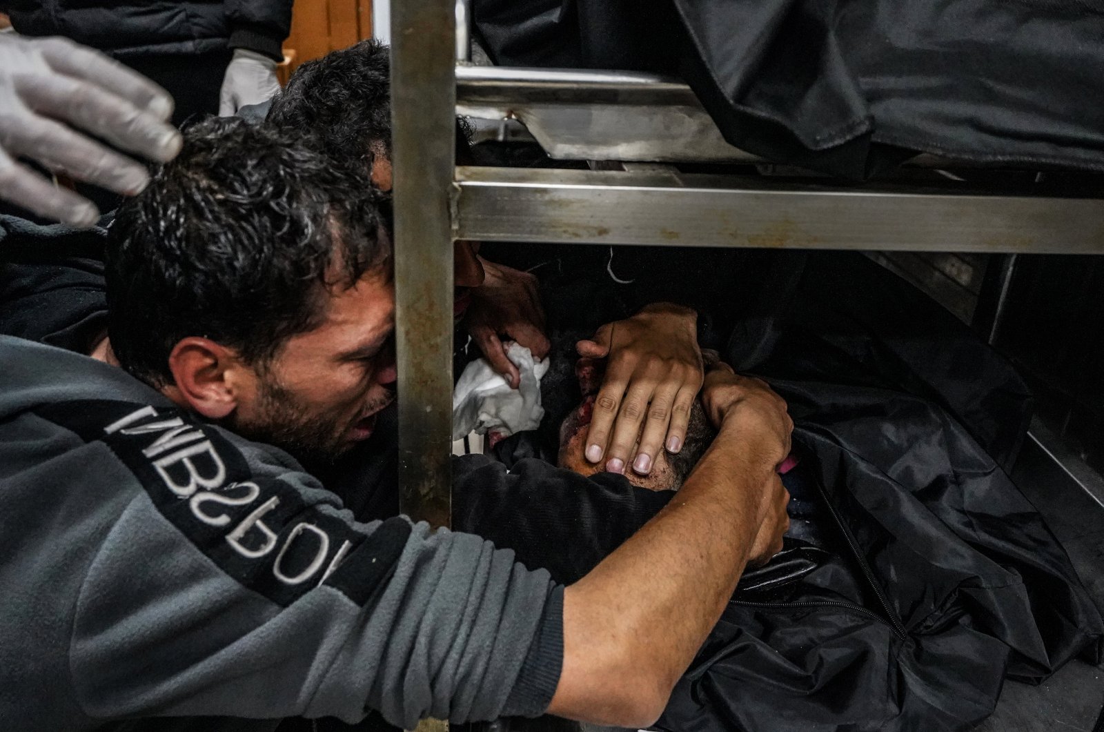 A Palestinian mourns a loved one killed in Israeli attack, Khan Younis, southern Gaza, Palestine, Feb. 1, 2024. (AA Photo)