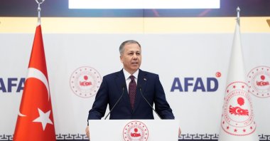 Interior Minister Ali Yerlikaya speaks at a news conference of the Disaster and Emergency Management Authority (AFAD), Ankara, Türkiye, Feb. 2, 2024. (AA Photo)
