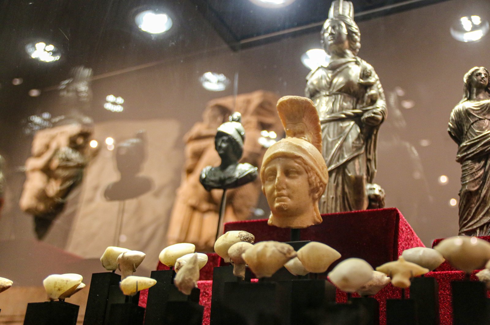 A ceremony was organized at Türkiye&#039;s Antalya Museum for the return of smuggled artifacts, Antalya, Türkiye, Feb. 2, 2024. (IHA Photo)