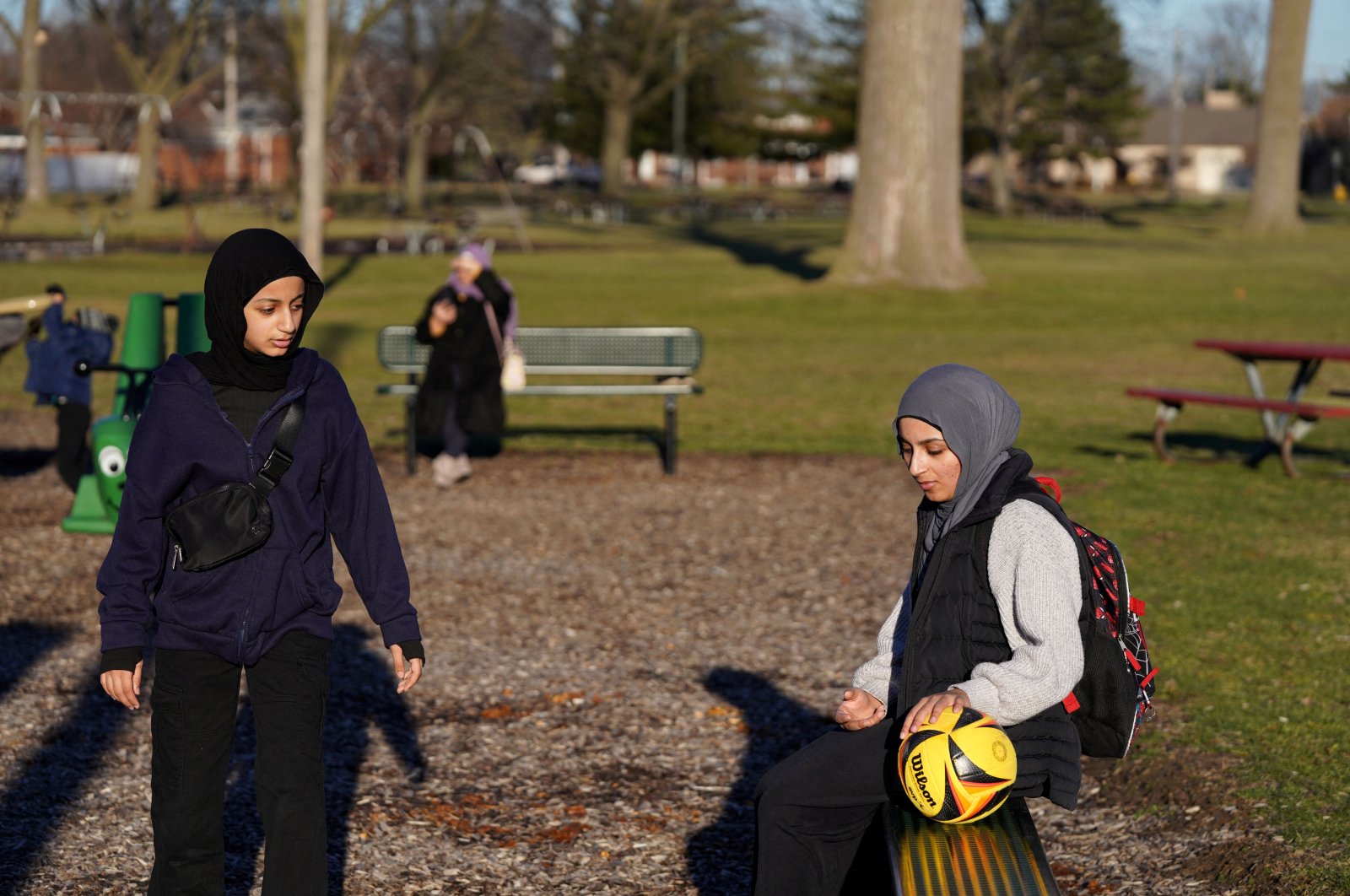 Residents play at a recreation park in Dearborn, Michigan, U.S., Feb. 4, 2024. (Reuters Photo)