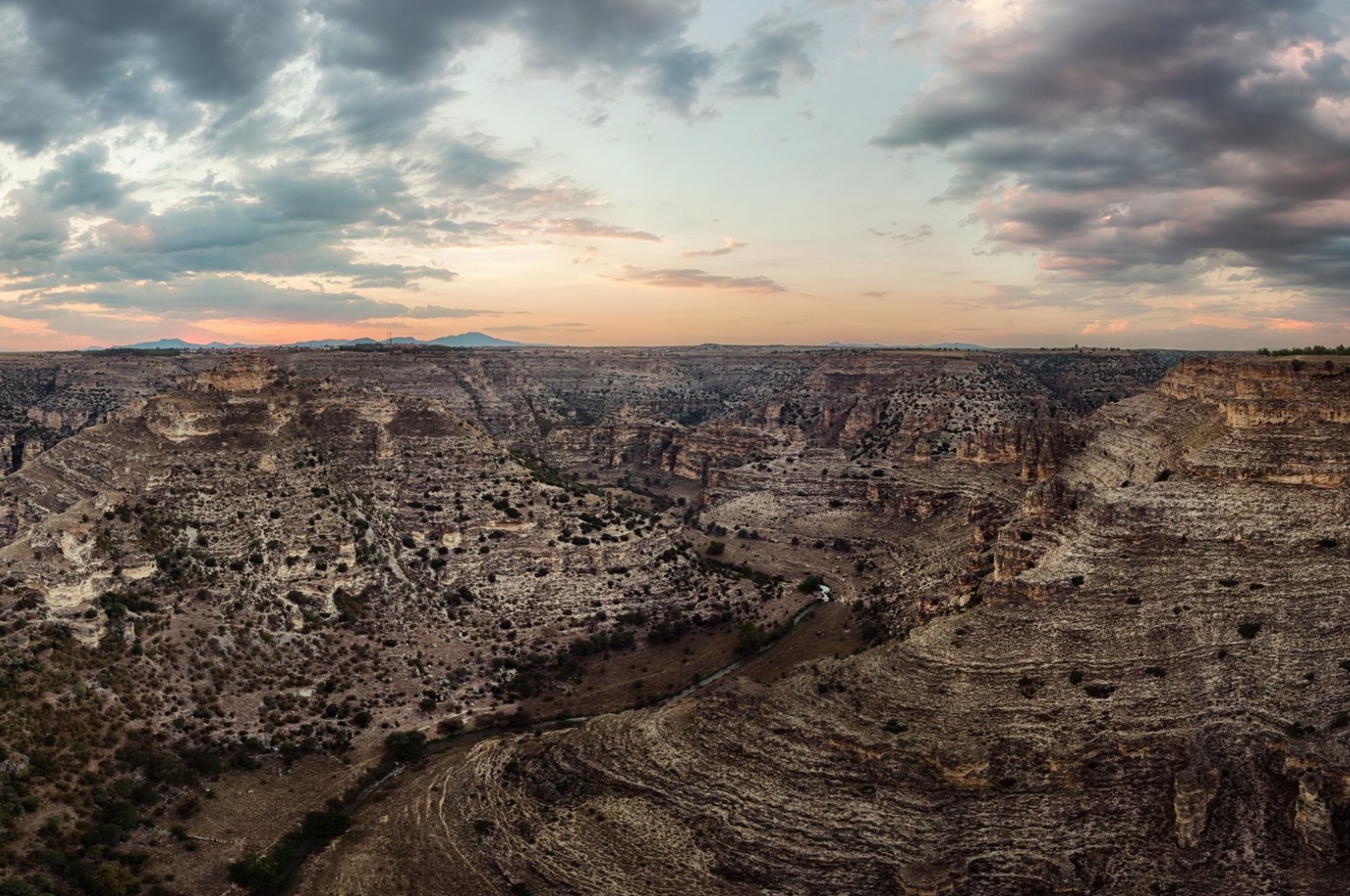 Ulubey Canyon is a nature park in the Ulubey district of Uşak province, Türkiye. The canyon is the second longest in the world. (Getty Images Photo)