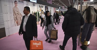 The visitors are seen at Istanbul Fashion Connection-IFCO at Istanbul Expo Center, Istanbul, Türkiye, Feb. 7, 2024. (AA Photo)