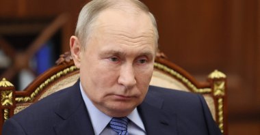 In this pool photograph distributed by Russian state agency Sputnik, Russia&#039;s President Vladimir Putin looks on as he meets with Chairperson of the Supreme Court, Moscow, Russia, Feb. 6, 2024. (AFP Photo)