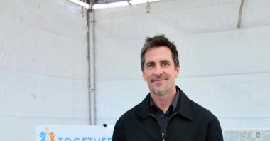 Christian Bale attends the "Together California&#039;s Foster Care Center Ground Breaking" event, California, U.S., Feb. 7, 2024. (Getty Images Photo)