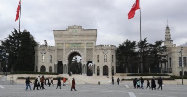 The main entrance of Istanbul University (IU) Beyazıt campus, Istanbul, Türkiye, Feb. 8, 2024. (AA Photo)