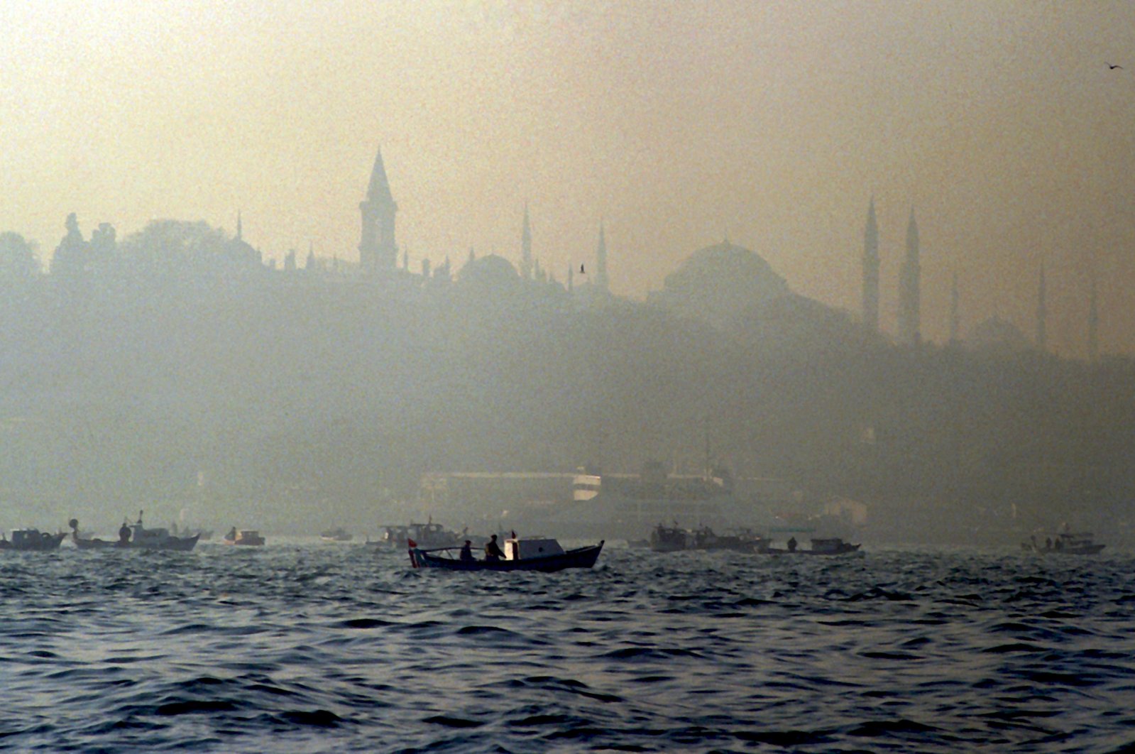 Smog hovers in the air over the Bosporus, Istanbul, Türkiye, Feb. 8, 2024. (Getty Images)