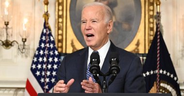 U.S. President Joe Biden speaks to the media in Washington, D.C., U.S., Feb. 8, 2024. (AFP Photo)