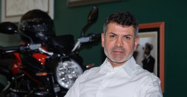 Turkish Motorcycle Federation (TMF) President Bekir Yunus Uçar speaks to Anadolu Agency (AA), Istanbul, Türkiye, Feb. 8, 2024. (AA Photo)