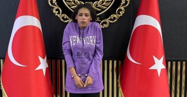 An undated photo of Ahlam Albashir taken by security forces after her capture, Istanbul, Türkiye. (İHA Photo)