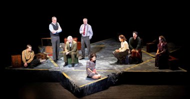 "Je Anne" musical, based on Anne Frank's diary, is back at Kennemer Theater near Amsterdam. The stage setup includes a Star of David representing the hiding place of Anne Frank. The show reminds us of the importance of her story. (AFP Photo)
