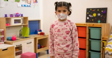 A child being treated for cancer at the Hope Foundation for Children with Cancer Cerrahpaşa Family House, Istanbul, Türkiye, Feb. 15, 2024. (AA Photo)