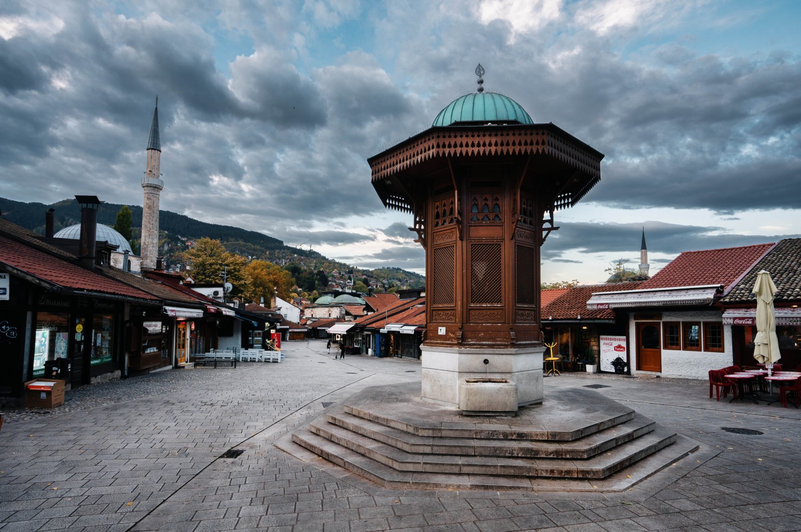 Sarajevo&#039;s old bazaar and the historical and cultural center of the city, Bascarsija, is seen in this picture taken in 2022. (GettyImages)