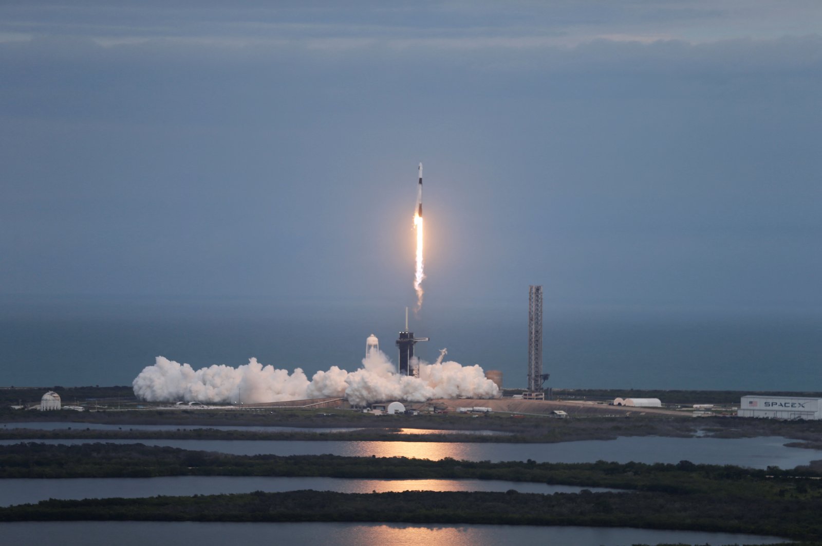 Axiom Mission 3 launches to the International Space Station (ISS) with Mission Specialist Alper Gezeravcı of Türkiye and other crew, Cape Canaveral, Florida, U.S. Jan. 18, 2024. (Reuters Photo)