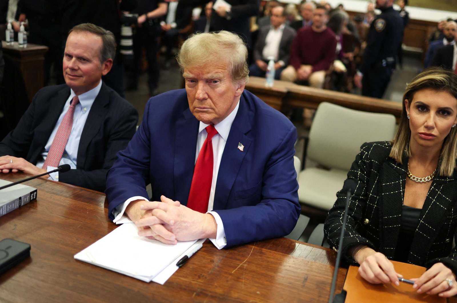 Former U.S. President Donald Trump sits in New York State Supreme Court during the civil fraud trial against the Trump Organization, in New York City on Jan. 11, 2024. (AFP File Photo)