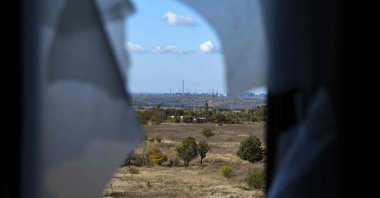 A view of the Avdiivka Coke and Chemical Plant in the frontline town of Avdiivka, Ukraine, Oct. 18, 2023. (AFP Photo)