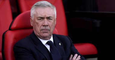 Real Madrid coach Carlo Ancelotti before a La Liga match against Vallecano, Madrid, Spain, Feb. 18, 2024. (Reuters Photo)