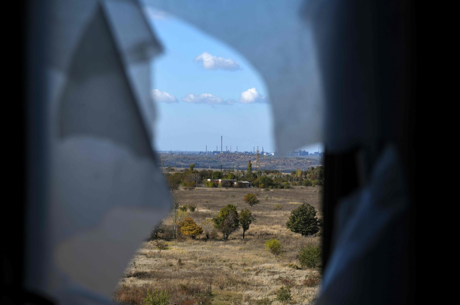 A view of the Avdiivka Coke and Chemical Plant in the frontline town of Avdiivka, Ukraine, Oct. 18, 2023. (AFP Photo)