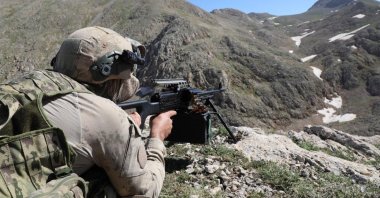 A Turkish soldier participates in a counterterrorism operation in rural Erzincan, eastern Türkiye, July 6, 2023. (AA Photo)