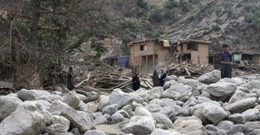 A file photo shows the site of a landslide in Nuristan province, east of Kabul, Afghanistan, July 31, 2021. (AP Photo)