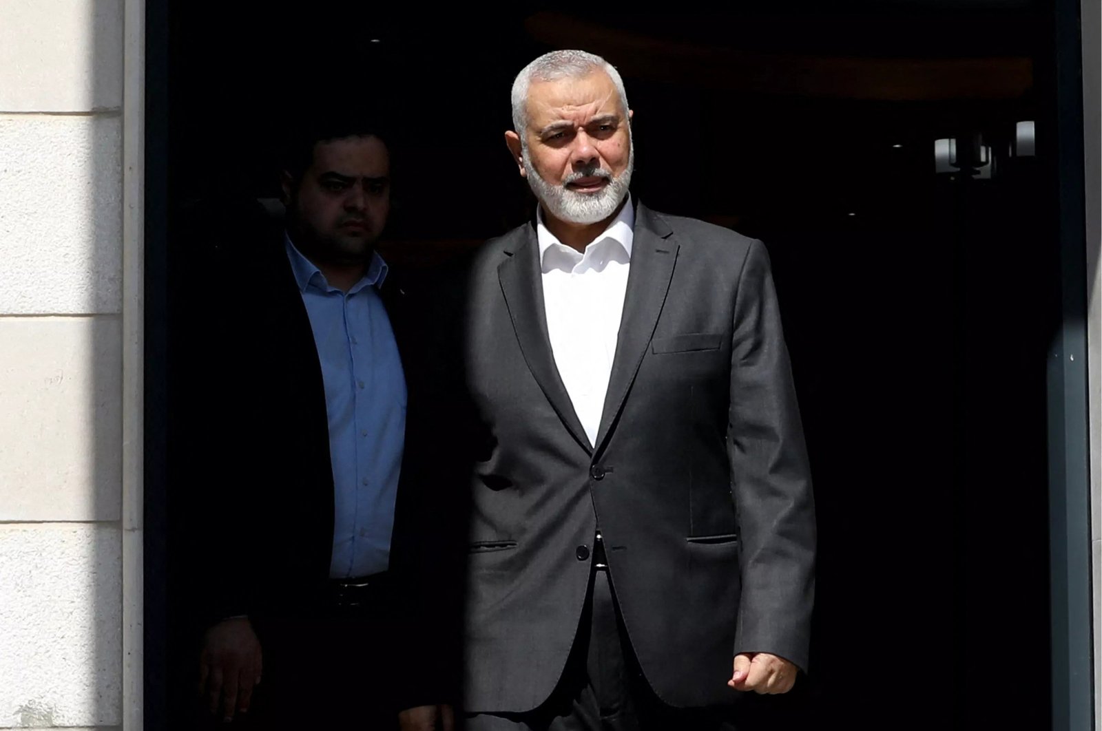 Hamas&#039; political bureau chief Ismail Haniyeh is seen in Doha, Qatar, Feb. 13, 2024. (AFP Photo)