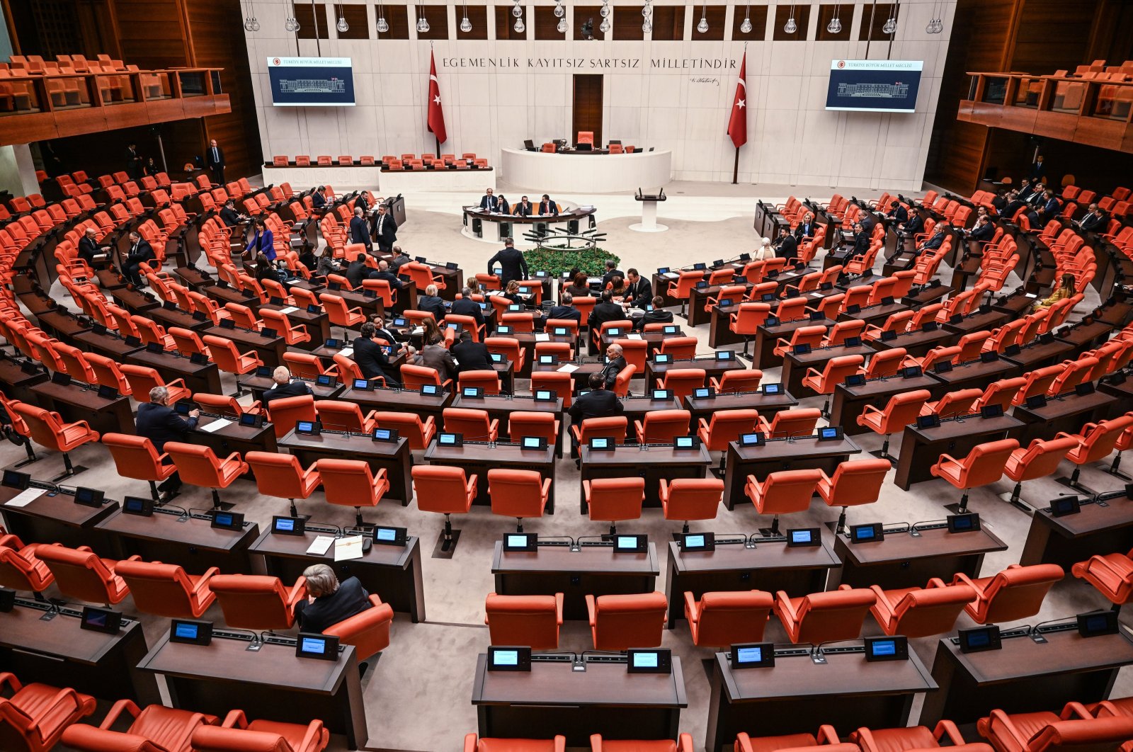 A view of the Turkish Parliament in session, Ankara, Türkiye, Feb. 21, 2024. (AA Photo)