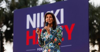 U.S. Republican presidential hopeful Nikki Haley speaks at a campaign event, Beaufort, South Carolina, U.S., Feb. 21, 2024. (AFP Photo)