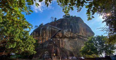 Tourists visit an ancient rock fortress in Sigiriya near Dambulla, Sri Lanka, Feb. 18, 2024. (AFP Photo)
