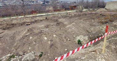 A recently discovered mass grave where victims of the Khojaly genocide are believed to be buried, Karabakh, Azerbaijan, Feb. 9, 2024. (AA Photo)