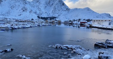 A view from the Lofoten Islands in the north of Norway, Feb. 22, 2024.  (AA Photo)