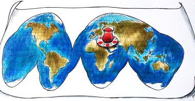 "Türkiye did not pursue an 'abnormal' policy as it experienced tensions with the U.S. and the EU over Turkish military operations in Syria and with Greece over the Eastern Mediterranean – just as Türkiye, a supporter of NATO's enlargement, agreeing to Sweden's admission did not amount to the 'end of a chapter.'" (Illustration by Erhan Yalvaç)