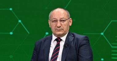 Turkish Weightlifting Federation President Talat Ünlü during an interview with Anadolu Agency (AA), Ankara, Türkiye, Feb. 22, 2024. (AA Photo)