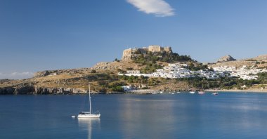 A picturesque village on the east coast of the Greek island of Rhodes, Jan. 9, 2015. (Getty Images Photo)