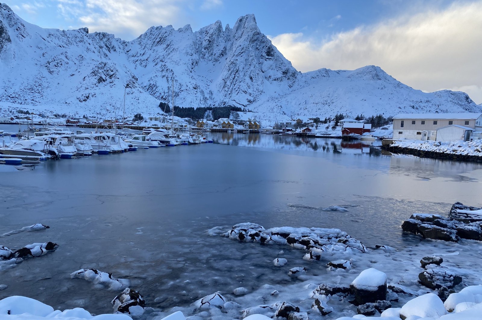A view from the Lofoten Islands in the north of Norway, Feb. 22, 2024.  (AA Photo)